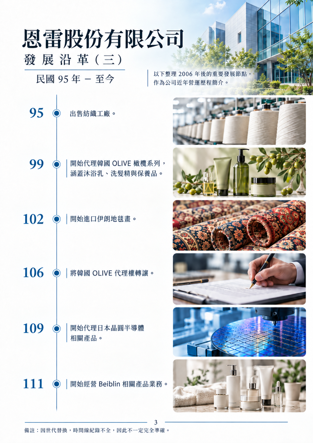 恩雷股份有限公司發展沿革三：民國95年至今